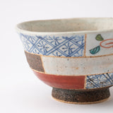 Kousai Kiln Flower Hasami Donburi Bowl M - MUSUBI KILN - Quality Japanese Tableware and Gift