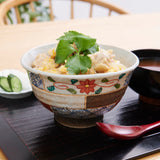 Kousai Kiln Flower Hasami Donburi Bowl M - MUSUBI KILN - Quality Japanese Tableware and Gift