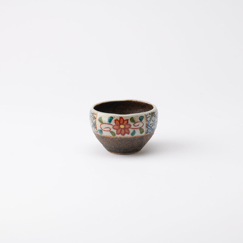 Kousai Kiln Flower Hasami Guinomi Sake Cup - MUSUBI KILN - Quality Japanese Tableware and Gift