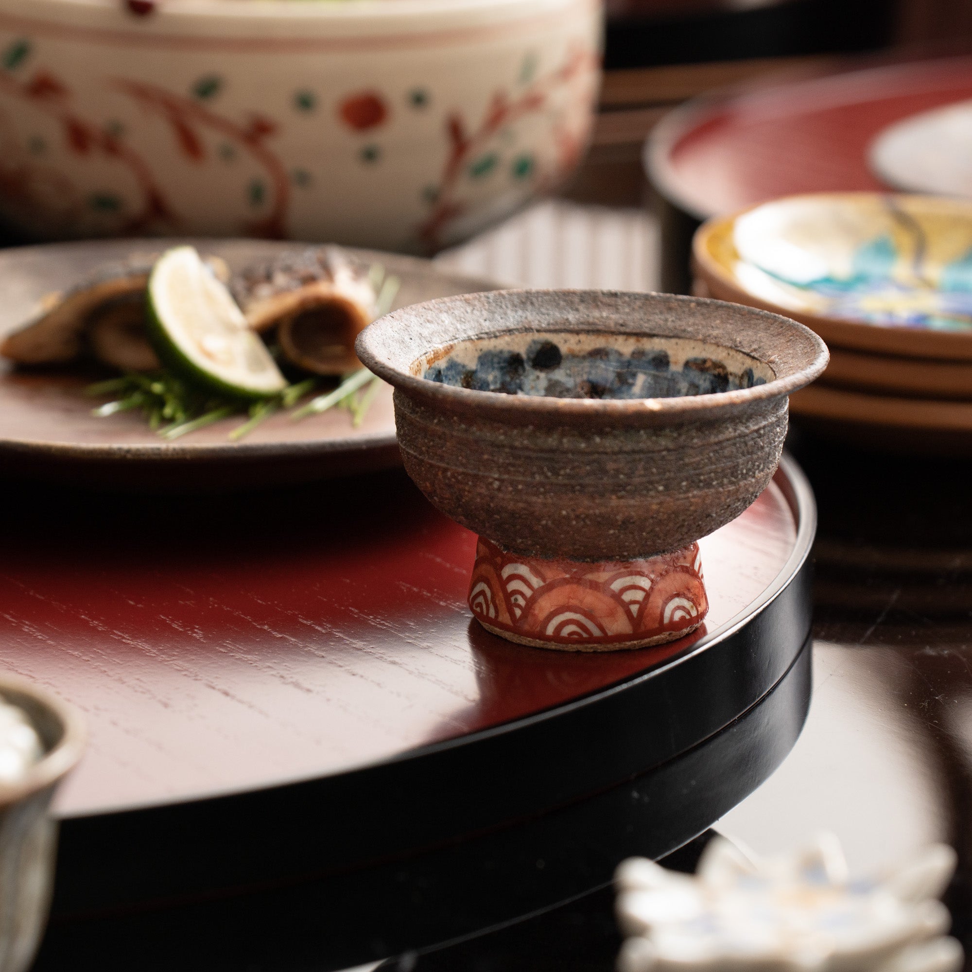 Kousai Kiln Flower Hasami Kobachi Bowl - MUSUBI KILN - Quality Japanese Tableware and Gift