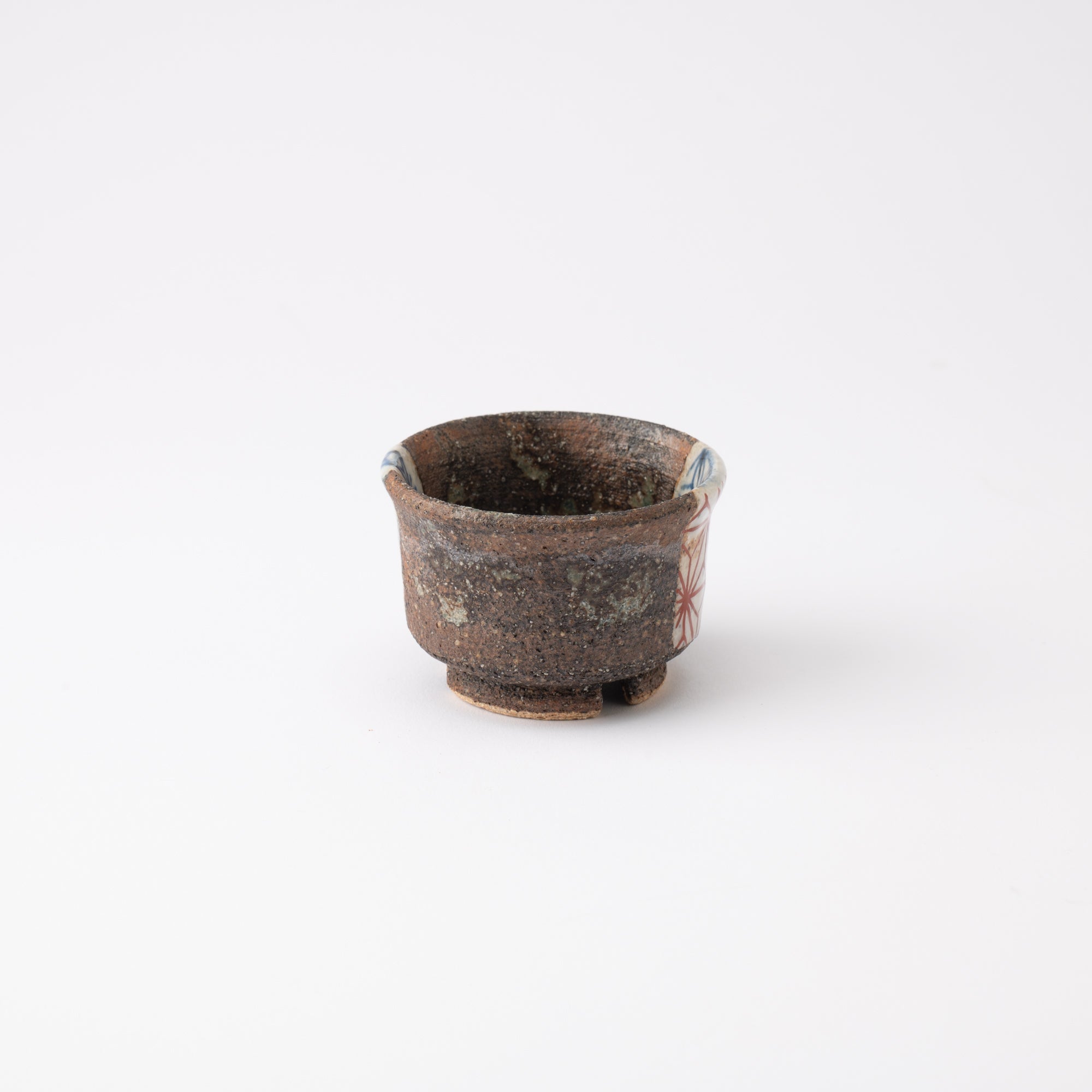 Kousai Kiln Hemp Leaf Hasami Guinomi Sake Cup - MUSUBI KILN - Quality Japanese Tableware and Gift