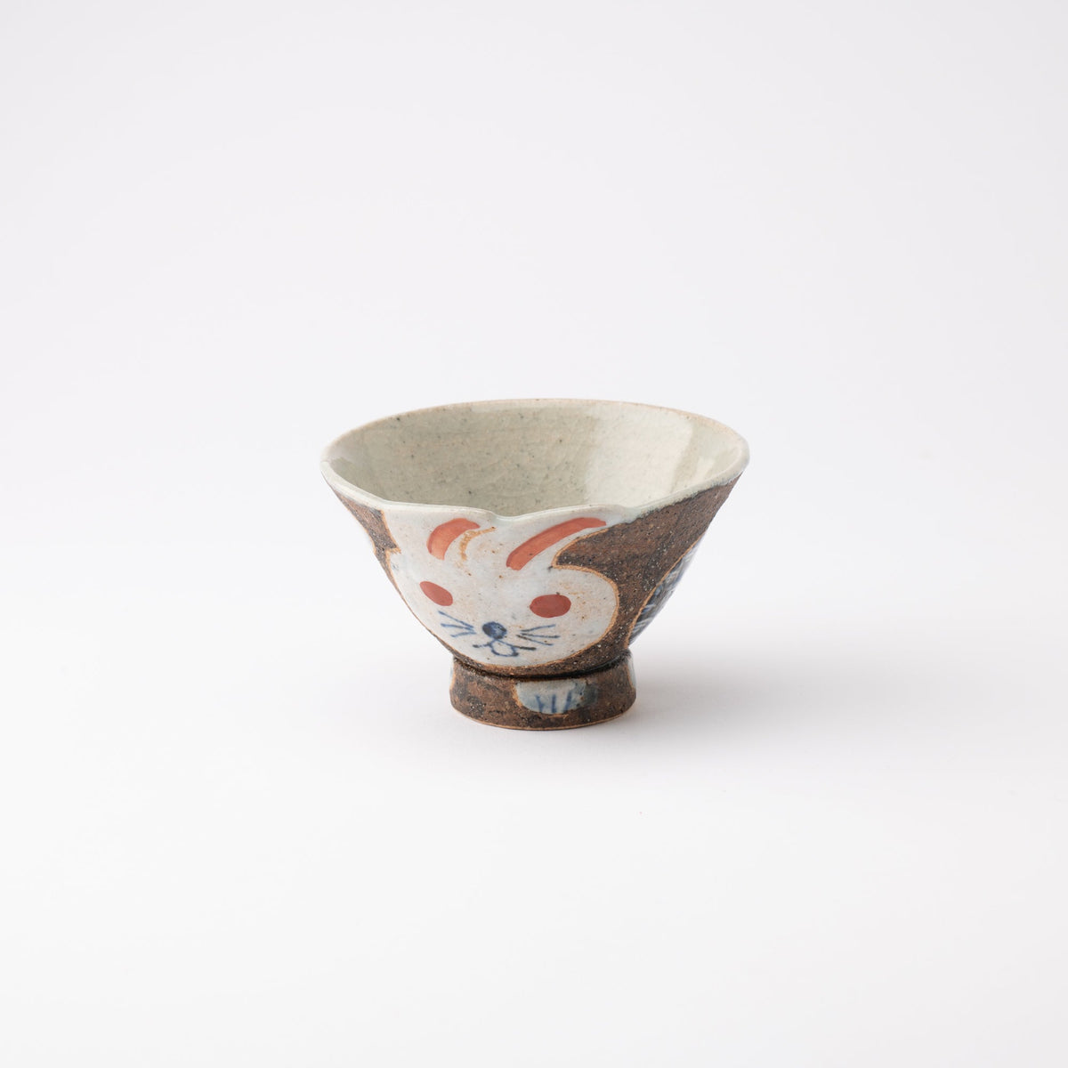 Hasami Ware Playful Rabbit Designed Japanese Rice Bowl – Japanese Porcelain