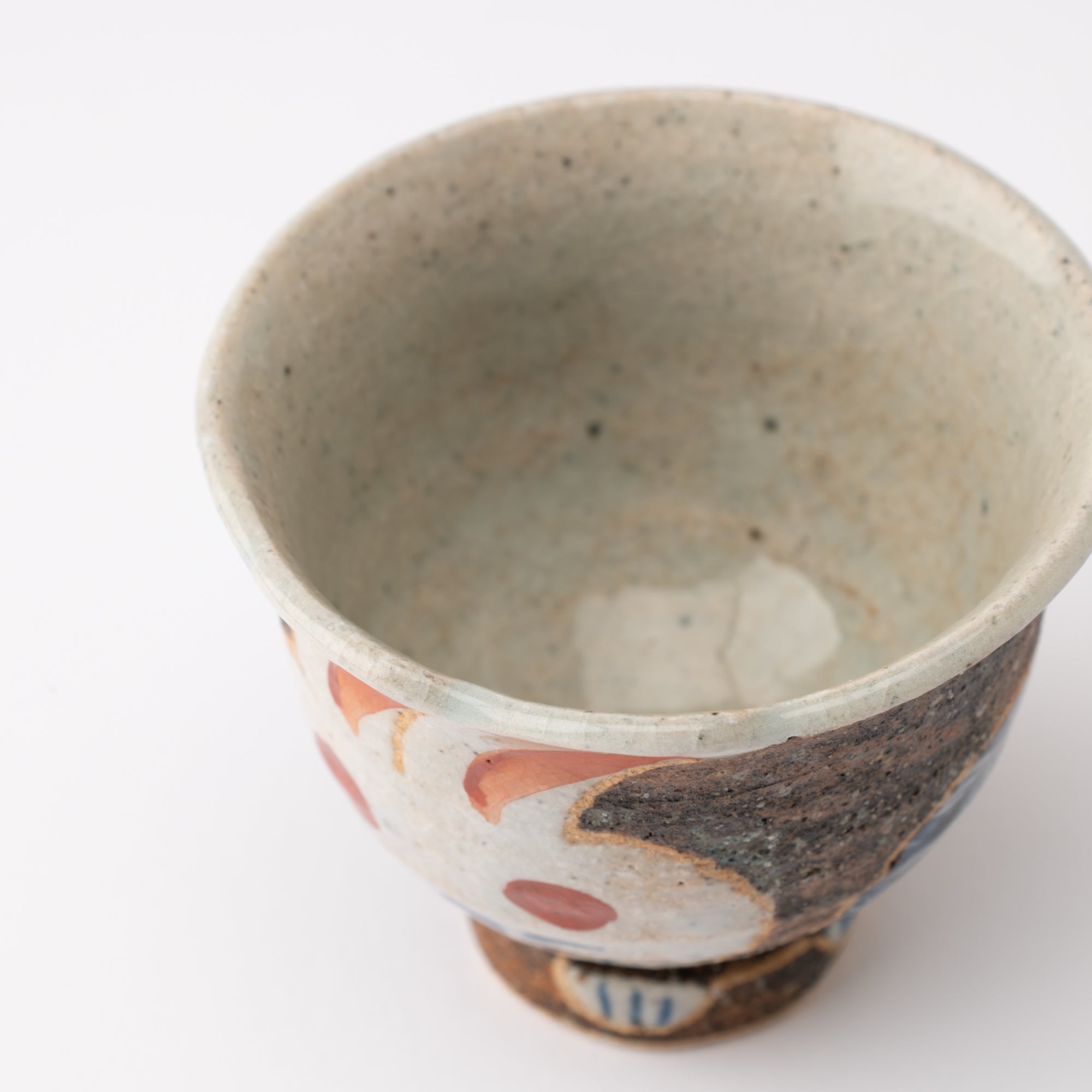 Kousai Kiln Playful Rabbit Hasami Small Yunomi Japanese Teacup - MUSUBI KILN - Quality Japanese Tableware and Gift