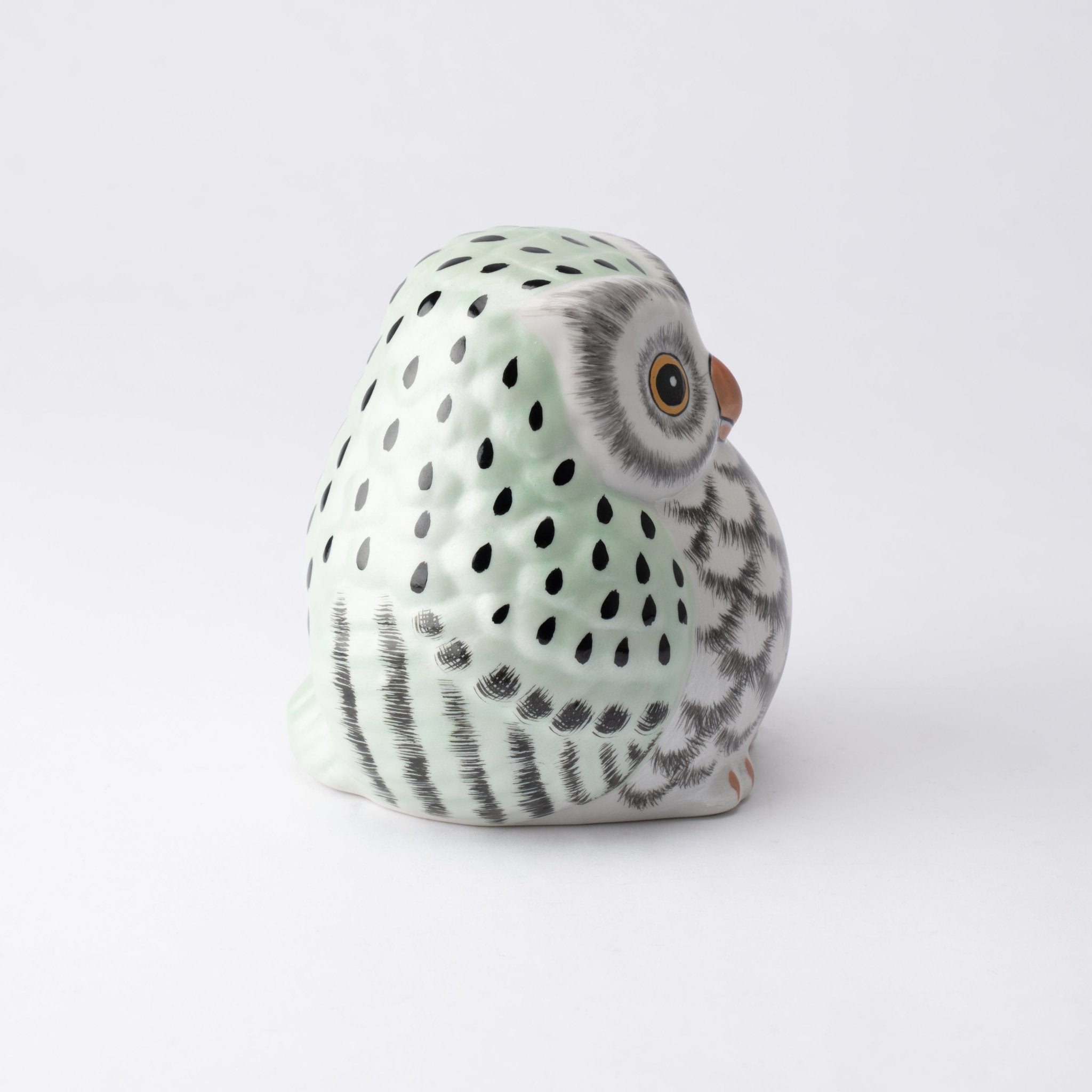 Kousai Kutani Owl Figurine - MUSUBI KILN - Quality Japanese Tableware and Gift