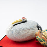 Kutani Crane and Turtle Figurine Pair - MUSUBI KILN - Quality Japanese Tableware and Gift