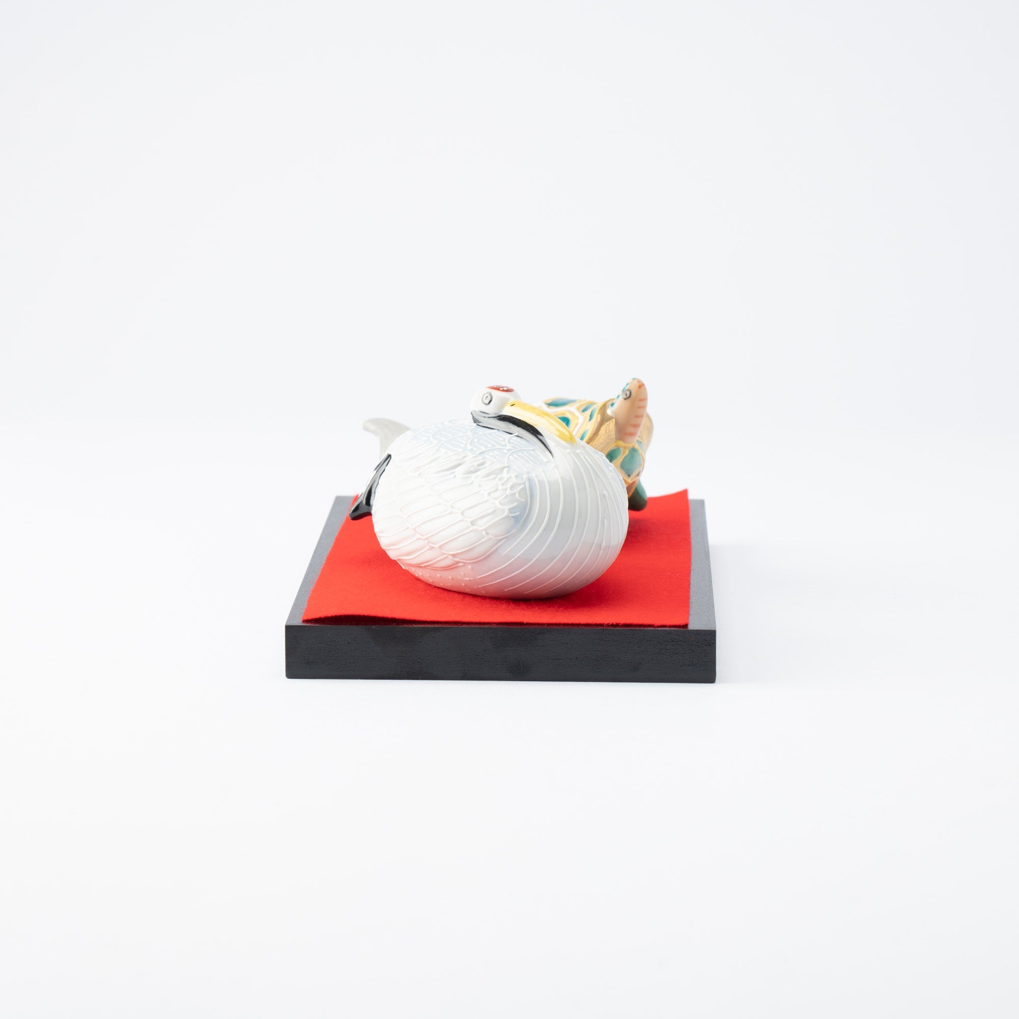 Kutani Crane and Turtle Figurine Pair - MUSUBI KILN - Quality Japanese Tableware and Gift