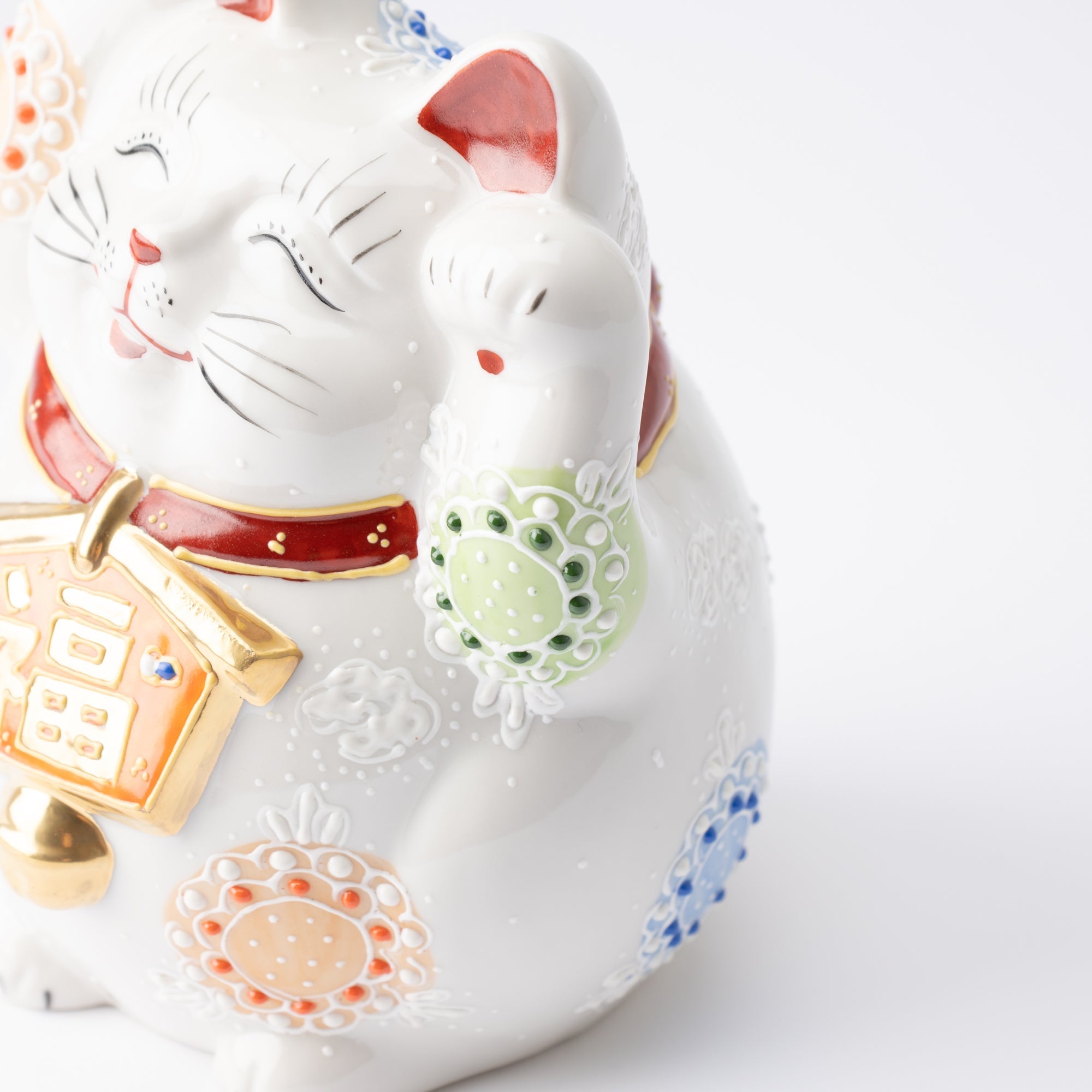 Kutani Lucky Cat - Maneki Neko R - MUSUBI KILN - Quality Japanese Tableware and Gift