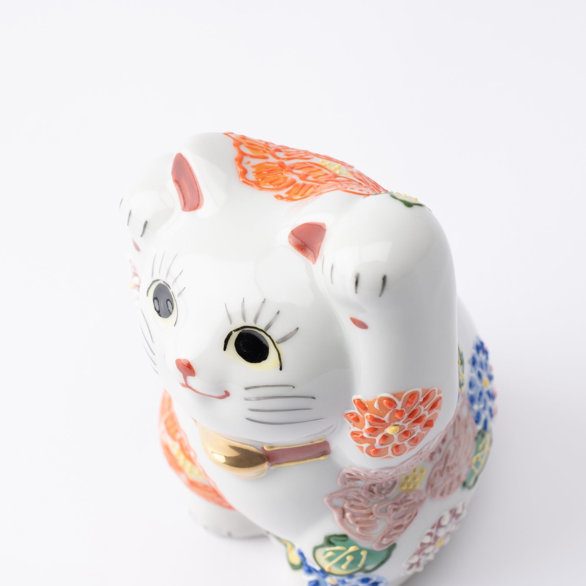 Kutani Lucky Cat - Maneki Neko W - MUSUBI KILN - Quality Japanese Tableware and Gift