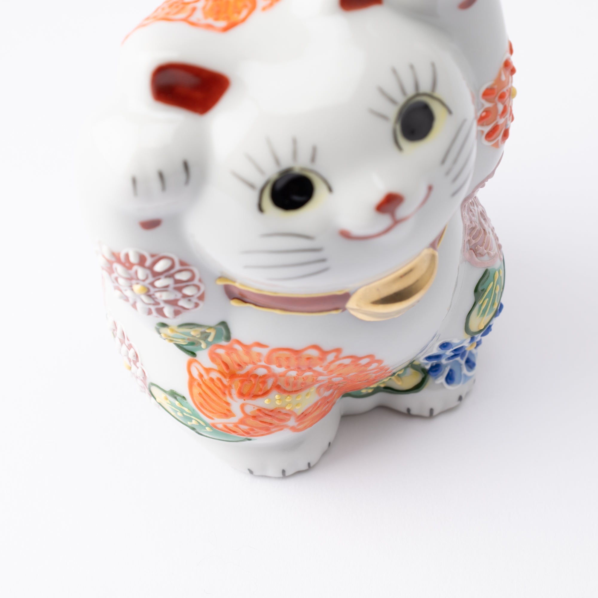 Kutani Lucky Cat - Maneki Neko W - MUSUBI KILN - Quality Japanese Tableware and Gift