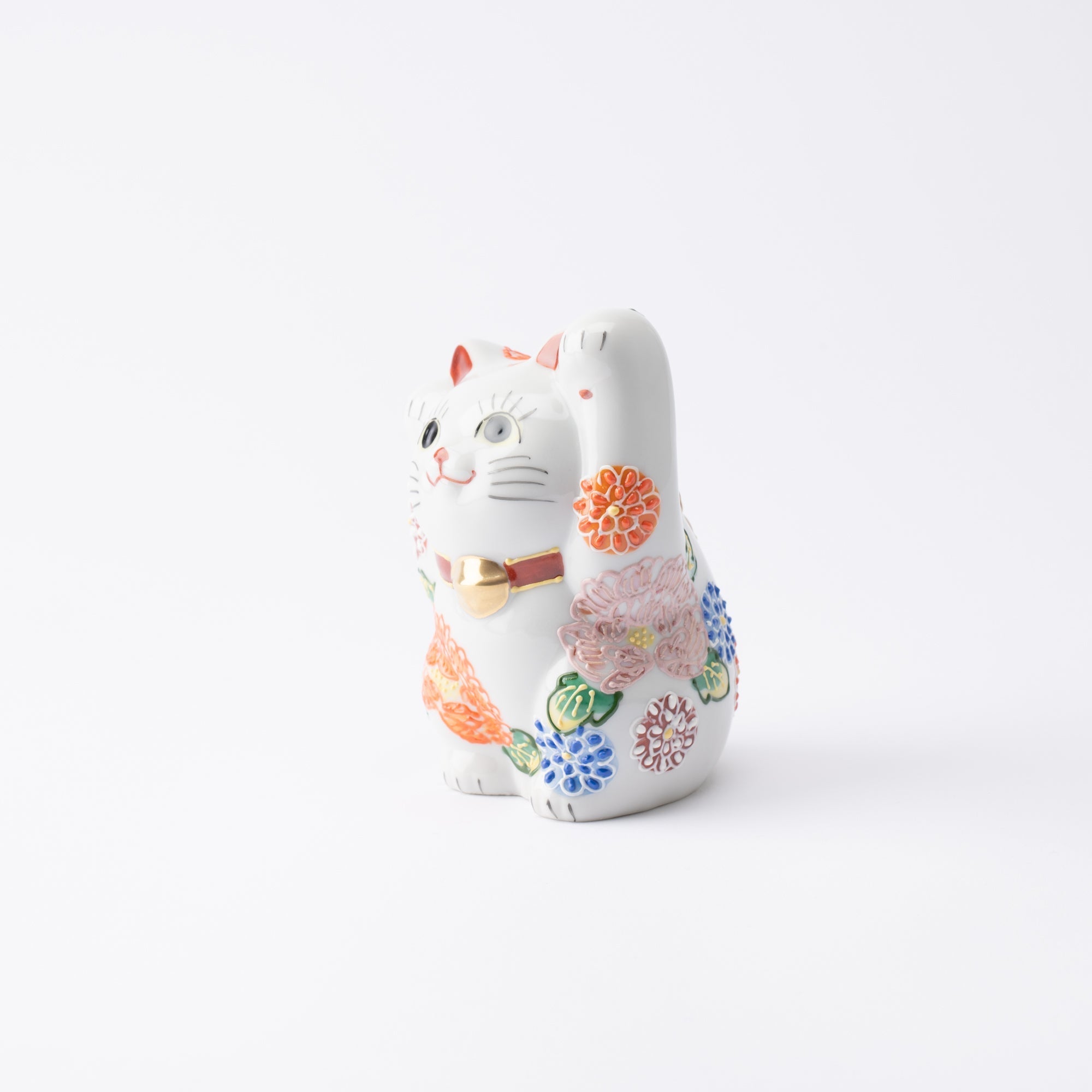 Kutani Lucky Cat - Maneki Neko W - MUSUBI KILN - Quality Japanese Tableware and Gift