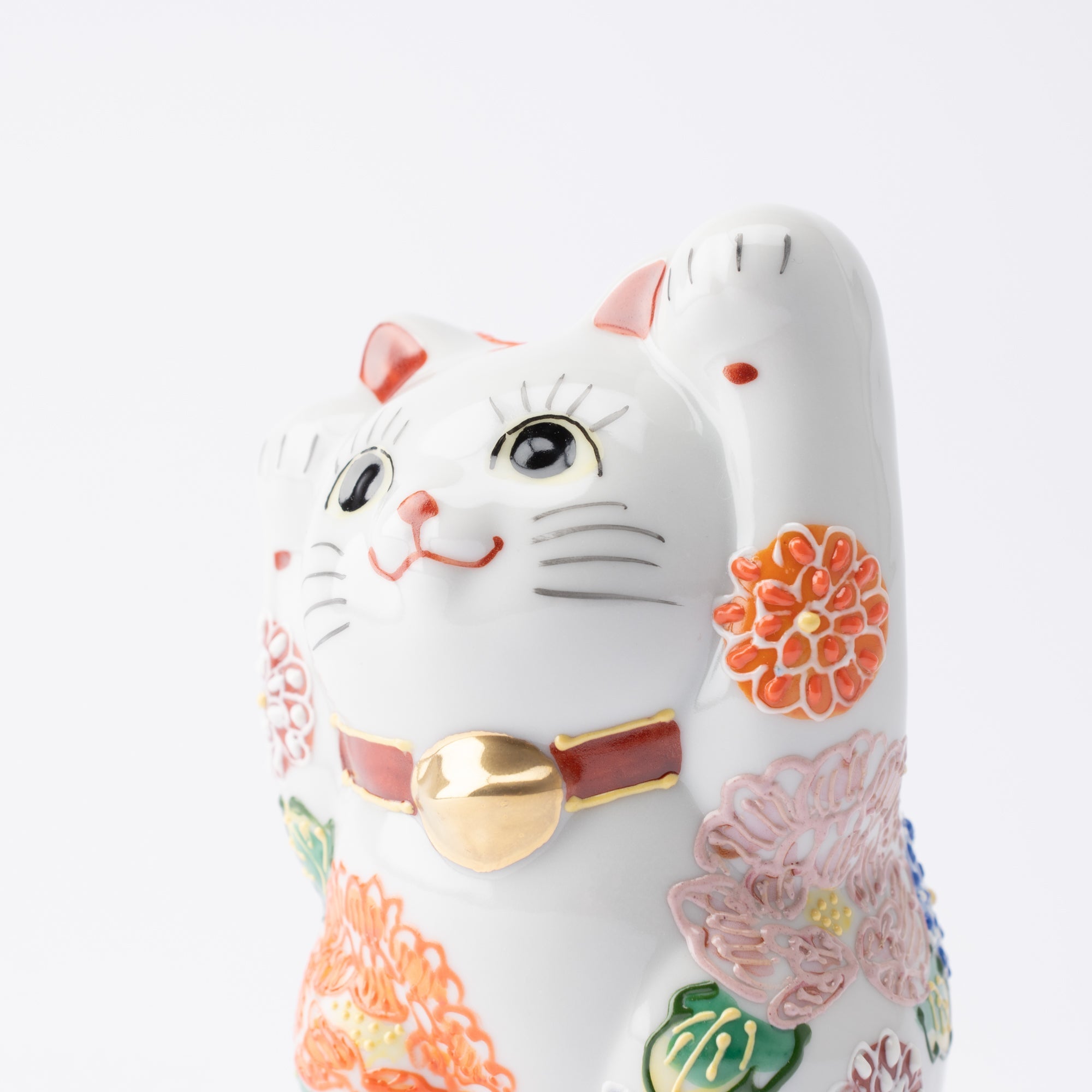 Kutani Lucky Cat - Maneki Neko W - MUSUBI KILN - Quality Japanese Tableware and Gift