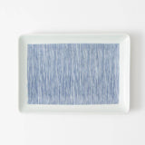 Kuvio Stripe Hasami Japanese Rectangle Plate - MUSUBI KILN - Quality Japanese Tableware and Gift