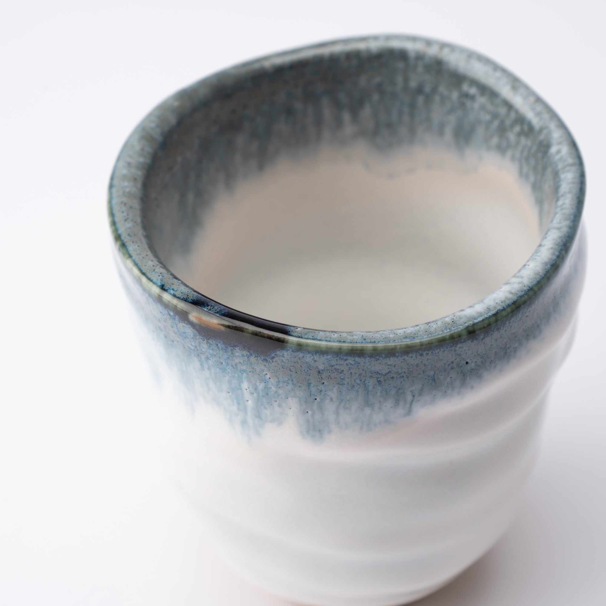 Large Blue Haze Mino Ware Yunomi Japanese Teacup - MUSUBI KILN - Quality Japanese Tableware and Gift