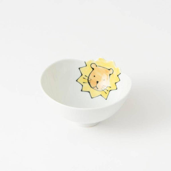 Lion Hasami Wave Japanese Rice Bowl S - MUSUBI KILN - Quality Japanese Tableware and Gift