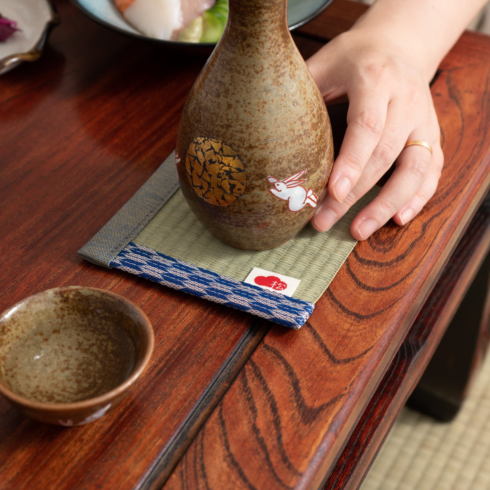 Matsuba Tatami Igusa Japanese Rush Coaster - MUSUBI KILN - Quality Japanese Tableware and Gift