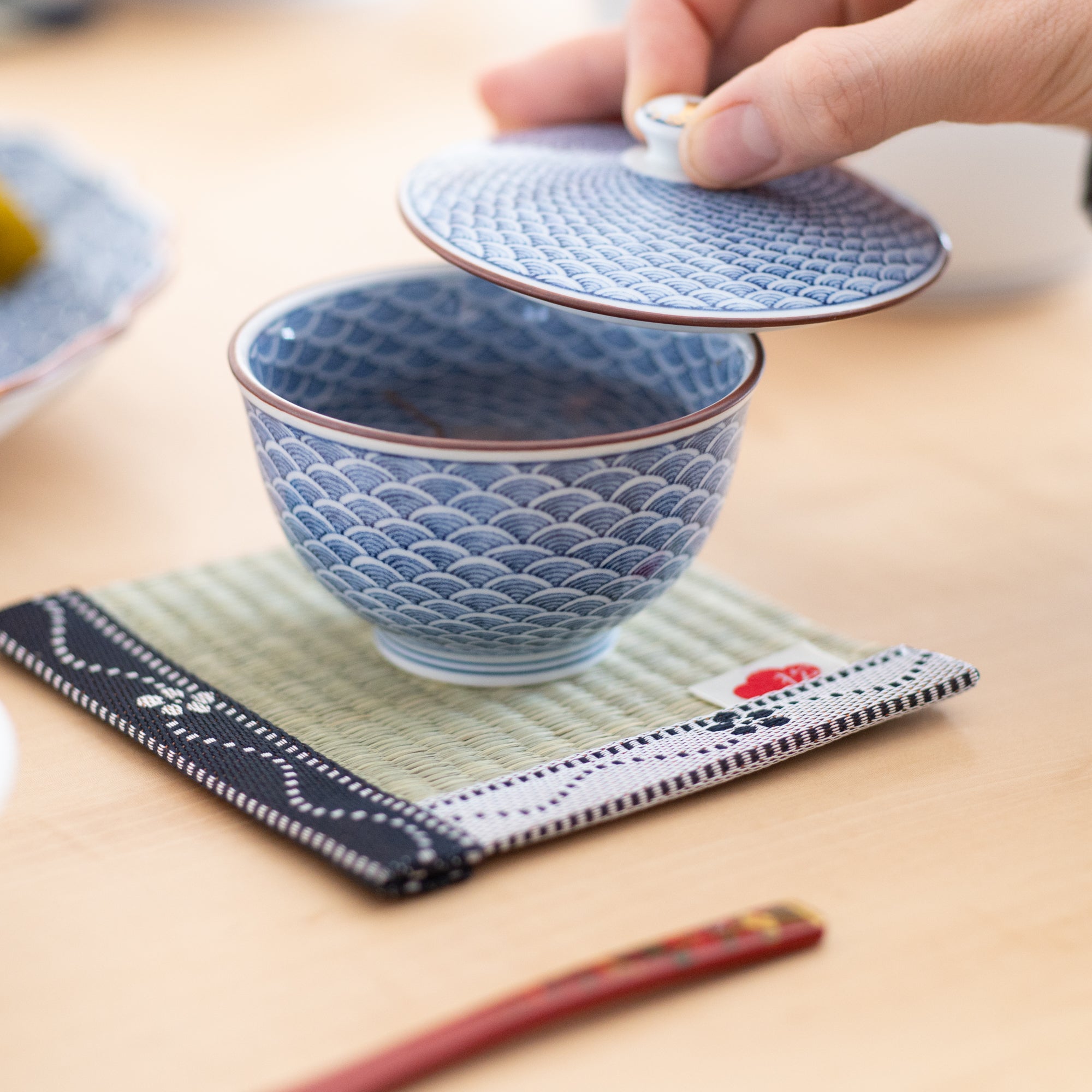 Matsuba Tatami Igusa Japanese Rush Coaster - MUSUBI KILN - Quality Japanese Tableware and Gift