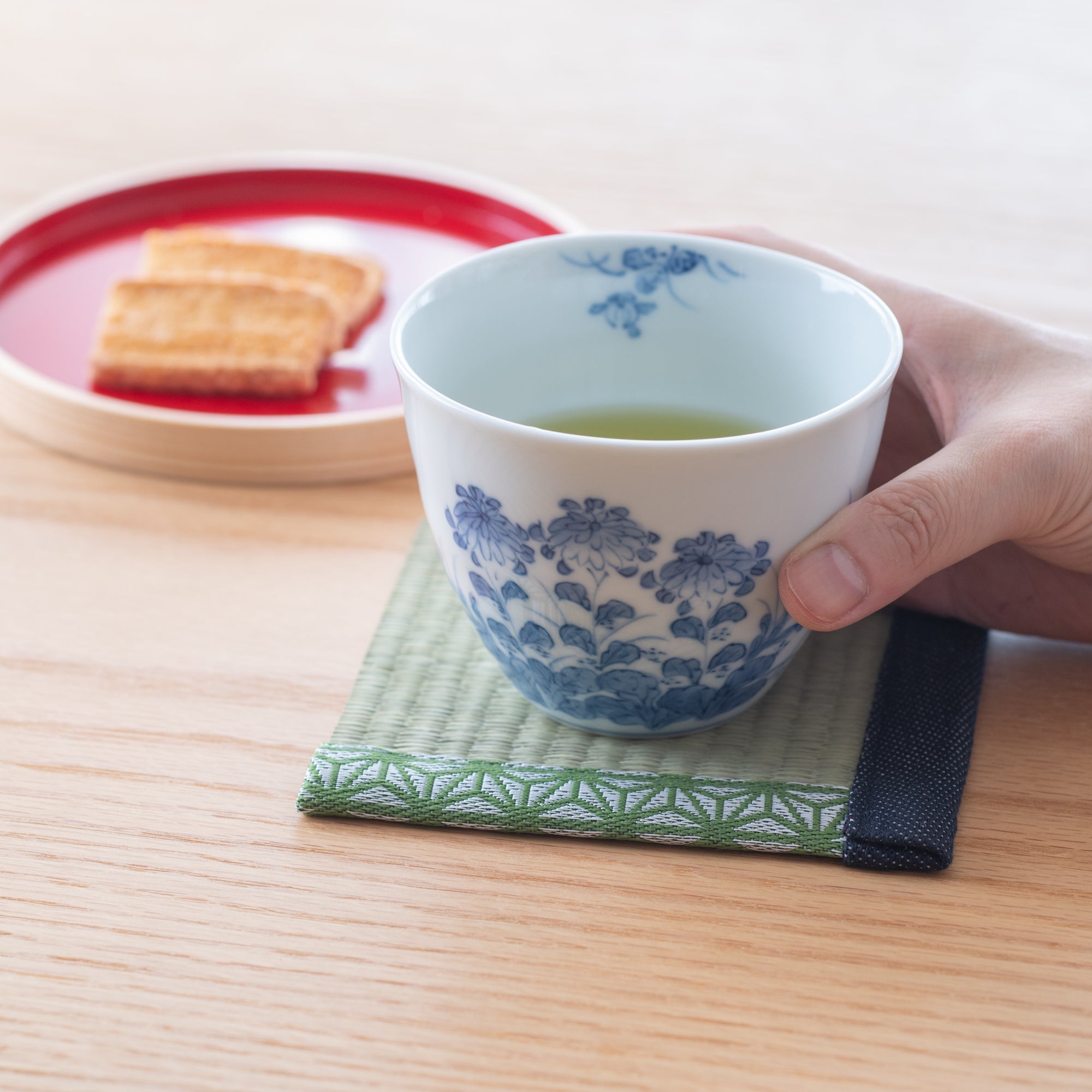 Matsuba Tatami Igusa Japanese Rush Coaster - MUSUBI KILN - Quality Japanese Tableware and Gift