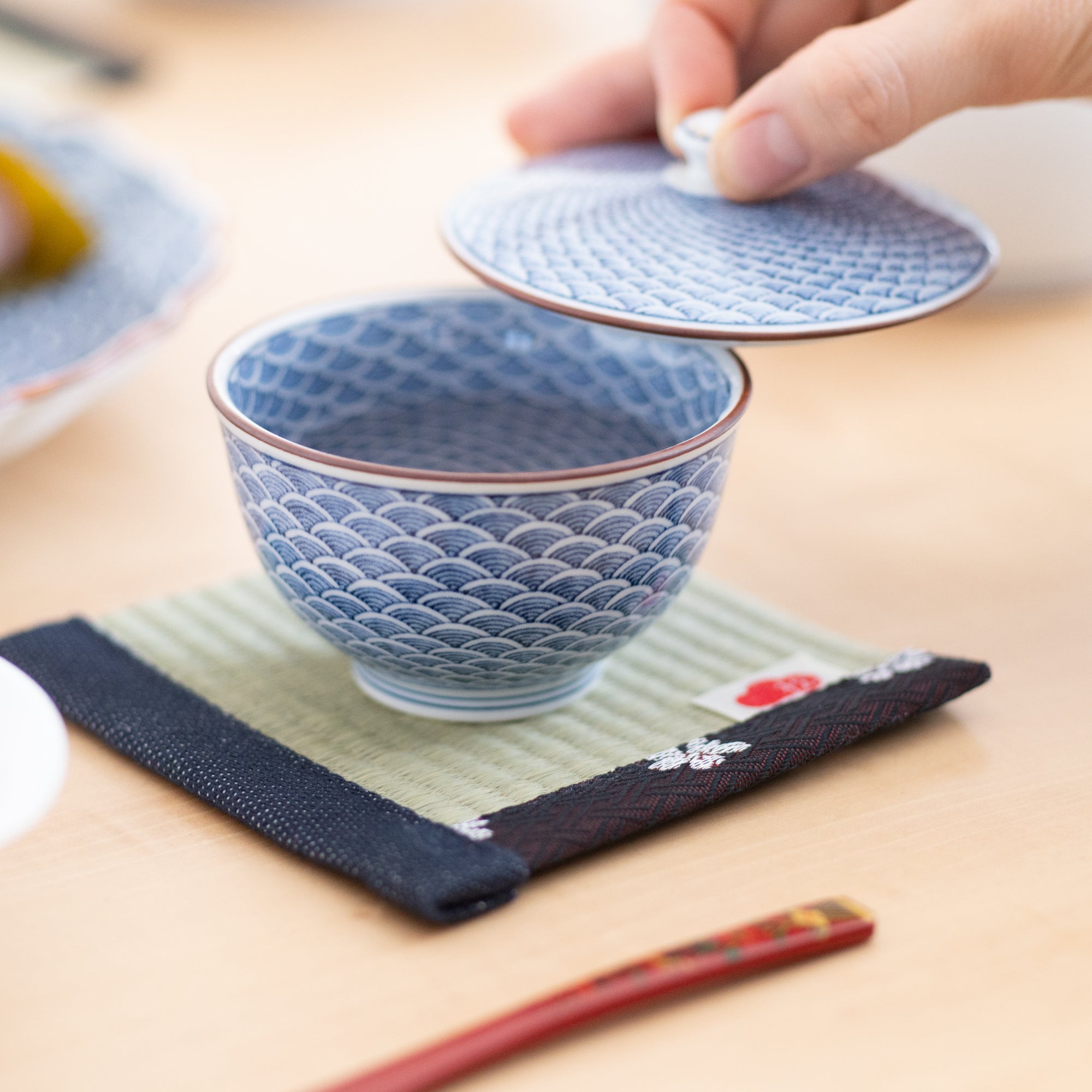 Matsuba Tatami Igusa Japanese Rush Coaster - MUSUBI KILN - Quality Japanese Tableware and Gift