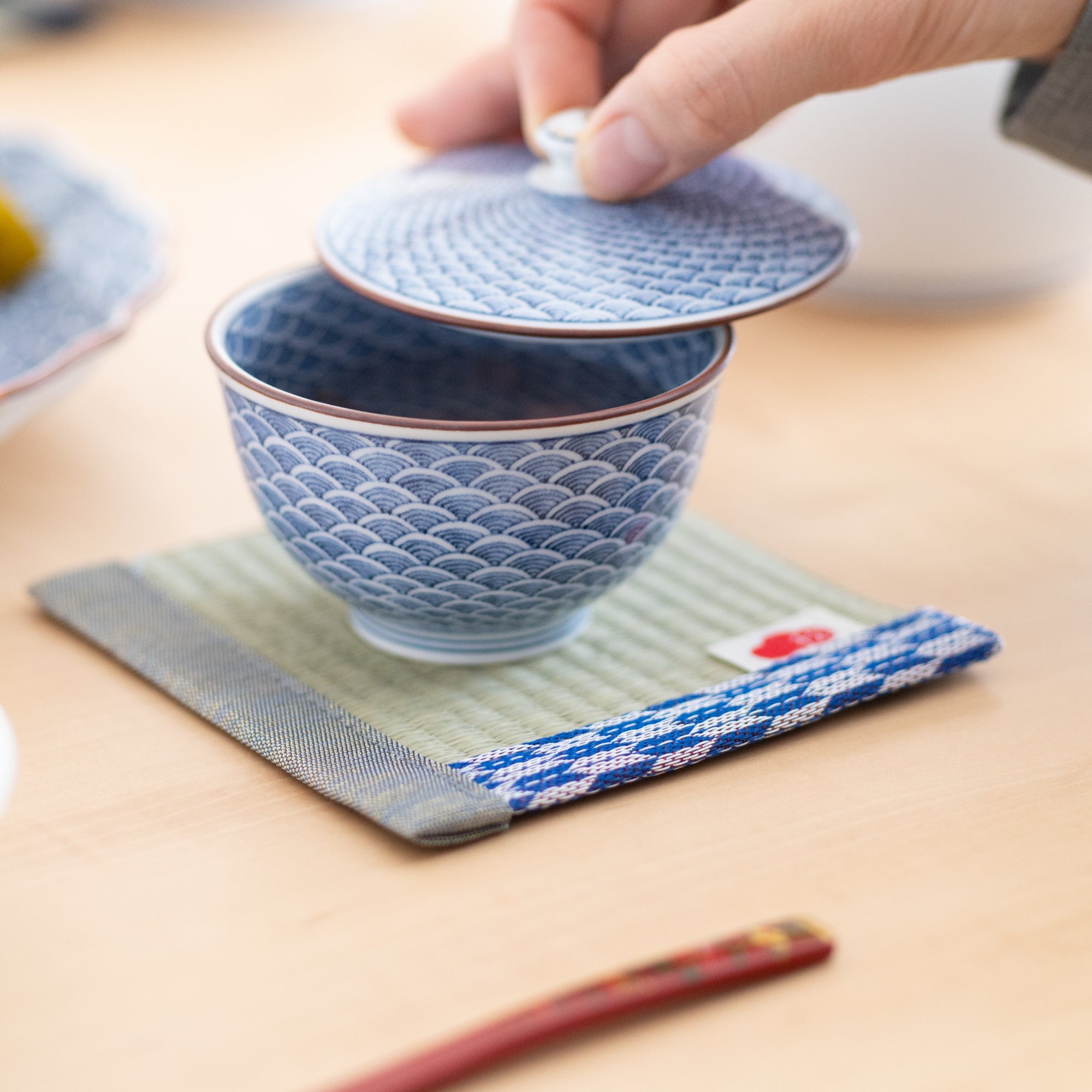 Matsuba Tatami Igusa Japanese Rush Coaster - MUSUBI KILN - Quality Japanese Tableware and Gift