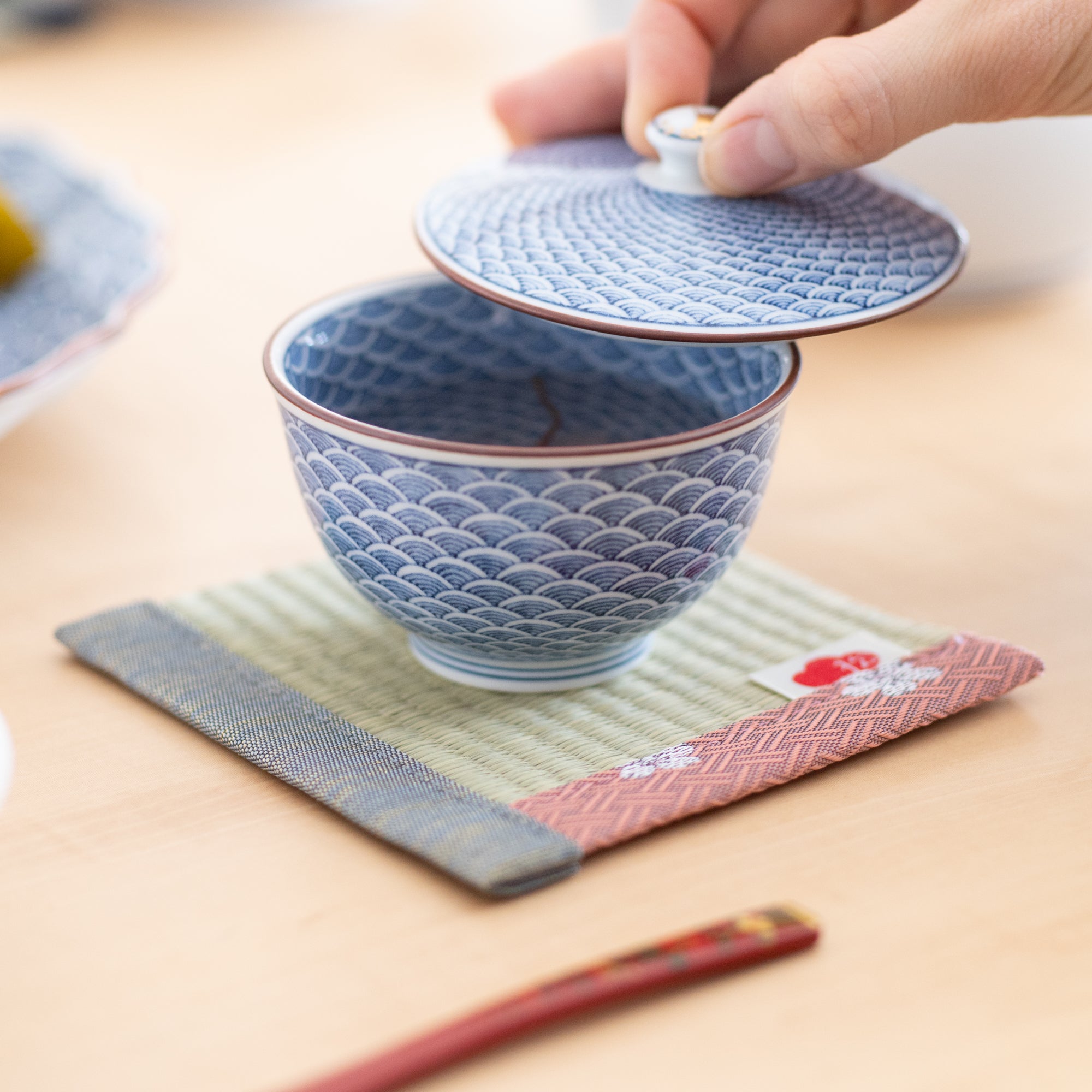 Matsuba Tatami Igusa Japanese Rush Coaster - MUSUBI KILN - Quality Japanese Tableware and Gift