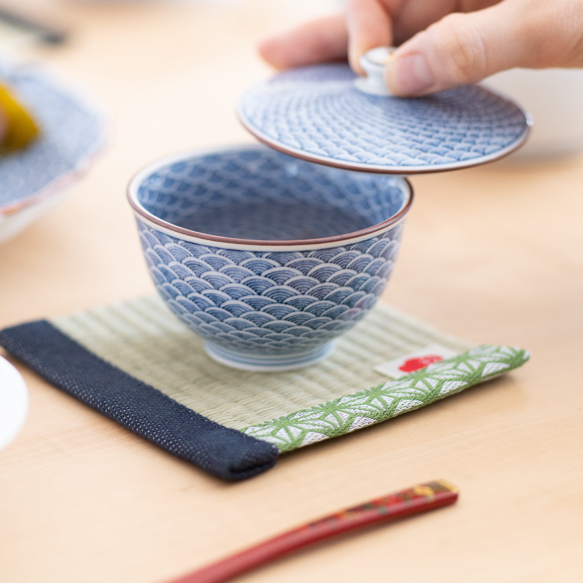 Matsuba Tatami Igusa Japanese Rush Coaster - MUSUBI KILN - Quality Japanese Tableware and Gift