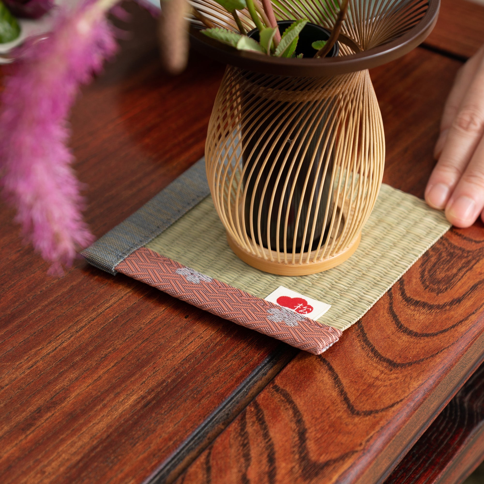 Matsuba Tatami Igusa Japanese Rush Coaster - MUSUBI KILN - Quality Japanese Tableware and Gift