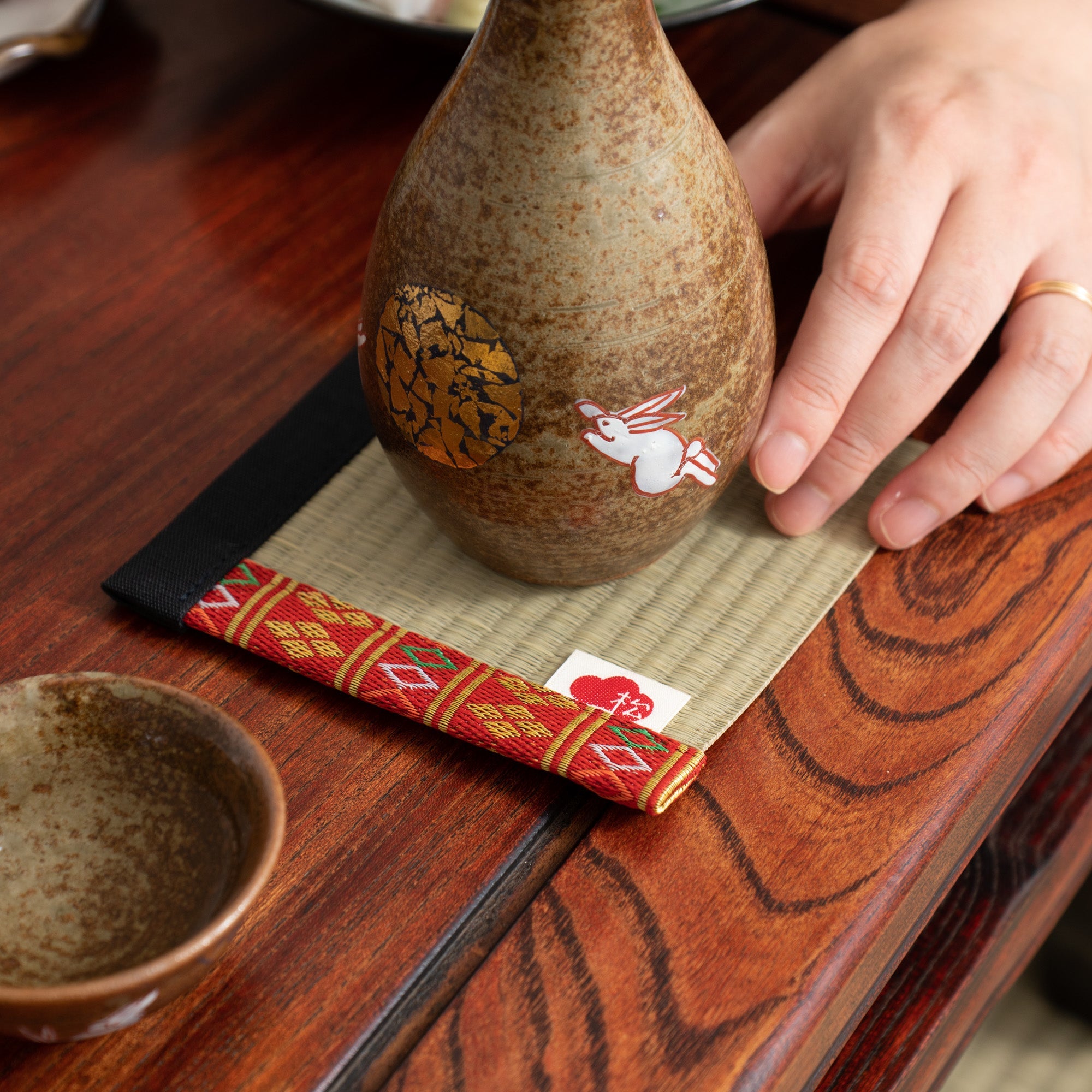 Matsuba Tatami Igusa Japanese Rush Coaster - MUSUBI KILN - Quality Japanese Tableware and Gift