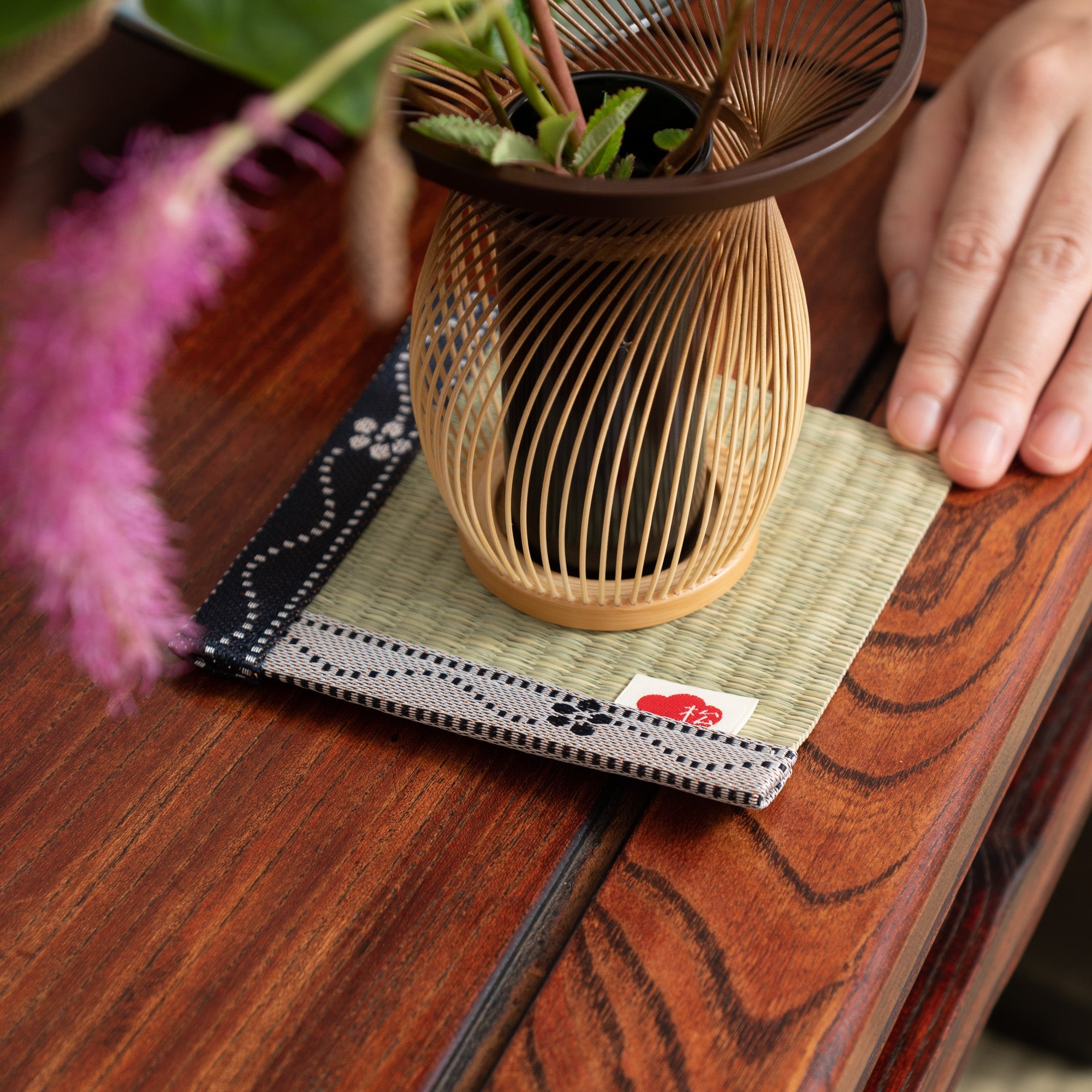 Matsuba Tatami Igusa Japanese Rush Coaster - MUSUBI KILN - Quality Japanese Tableware and Gift