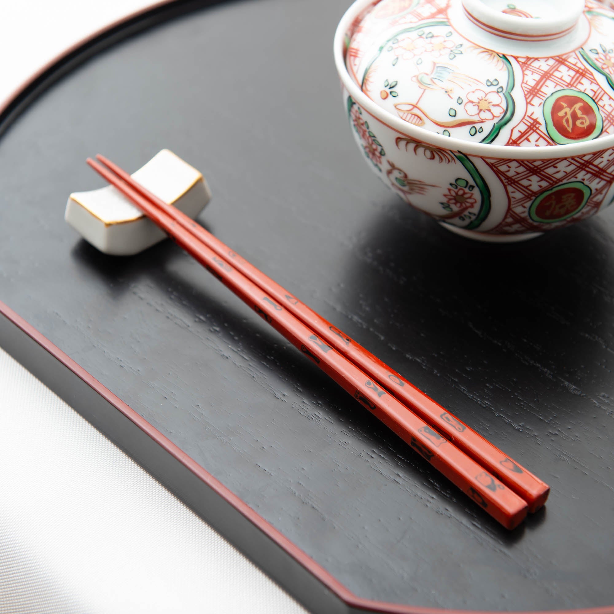 Matsukan Akebono/Negoro Wakasa Lacquerware Set of Two Pairs of Chopsticks 23.5 cm (9.3 in) / 20.5 cm (8.1 in) - MUSUBI KILN - Quality Japanese Tableware and Gift