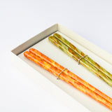 Matsukan Crystal Spring and Autumn Wakasa Lacquerware Chopsticks Set 22.5 cm (8.9 in) with Chopstick Rests (Set of Two) - MUSUBI KILN - Quality Japanese Tableware and Gift