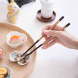 Matsukan Sakura Breeze Wakasa Lacquerware Set of Two Pairs of Chopsticks 23 cm (9.1 in) / 21 cm (8.3 in) with Chopstick Rests (Set of Two) - MUSUBI KILN - Quality Japanese Tableware and Gift