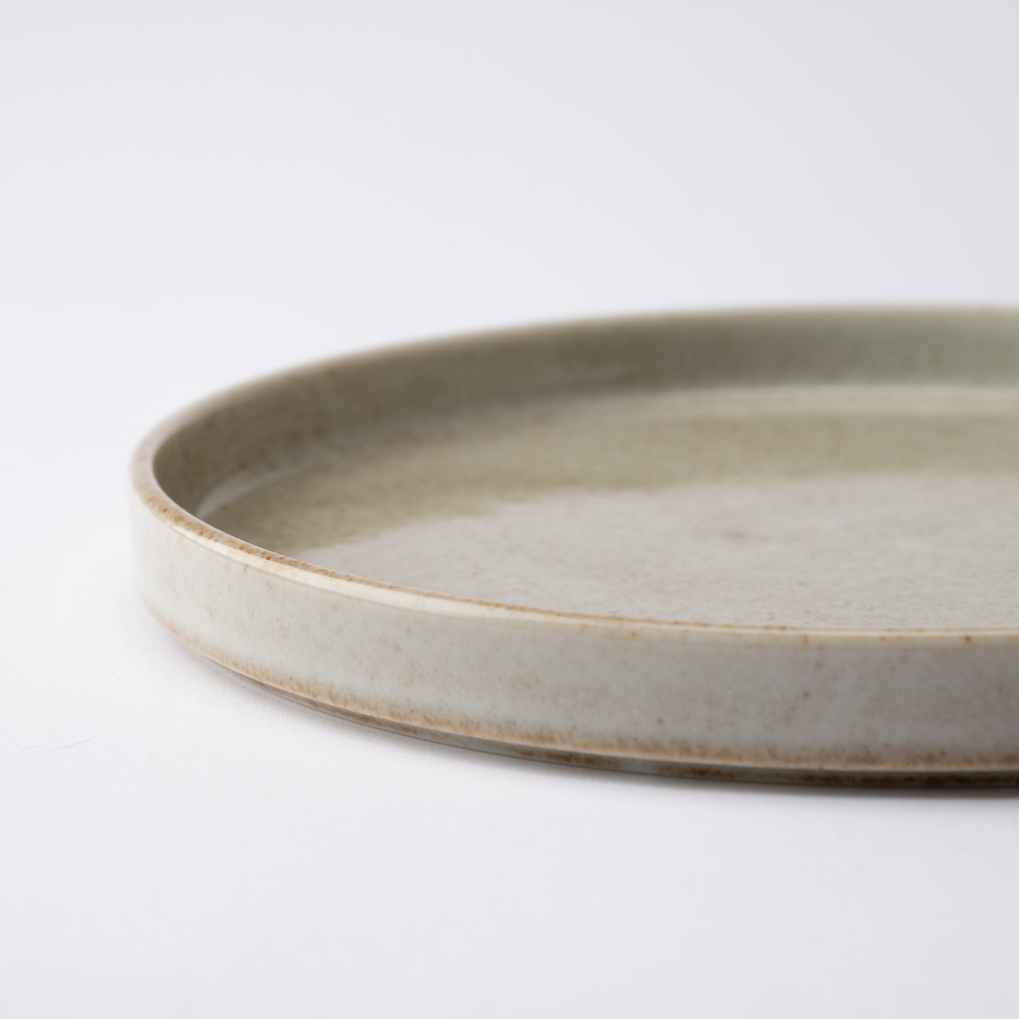 MERU Grains Luka Mino Ware Round Plate 8.3in - MUSUBI KILN - Quality Japanese Tableware and Gift