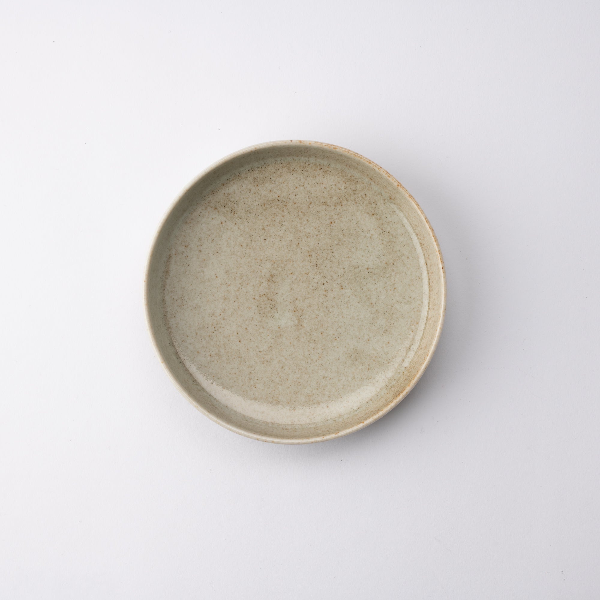 MERU Grains Spume Mino Ware Round Plate 6.5in - MUSUBI KILN - Quality Japanese Tableware and Gift