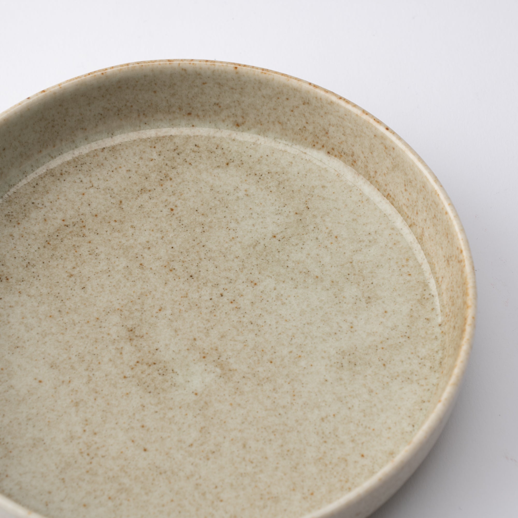 MERU Grains Spume Mino Ware Round Plate 6.5in - MUSUBI KILN - Quality Japanese Tableware and Gift