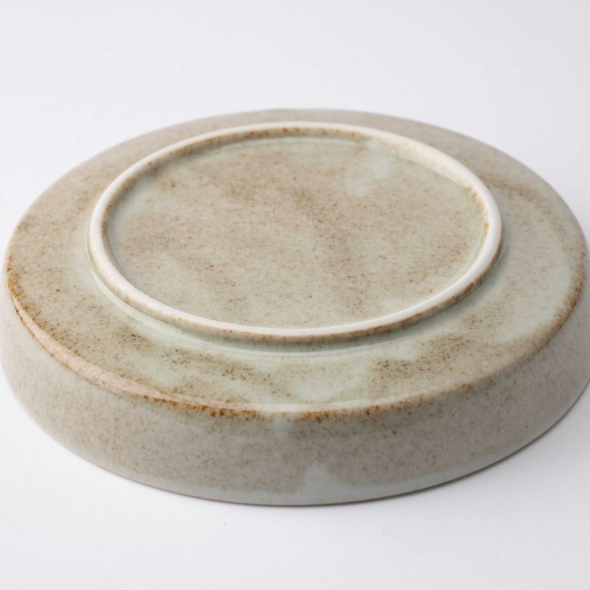 MERU Grains Spume Mino Ware Round Plate 6.5in - MUSUBI KILN - Quality Japanese Tableware and Gift