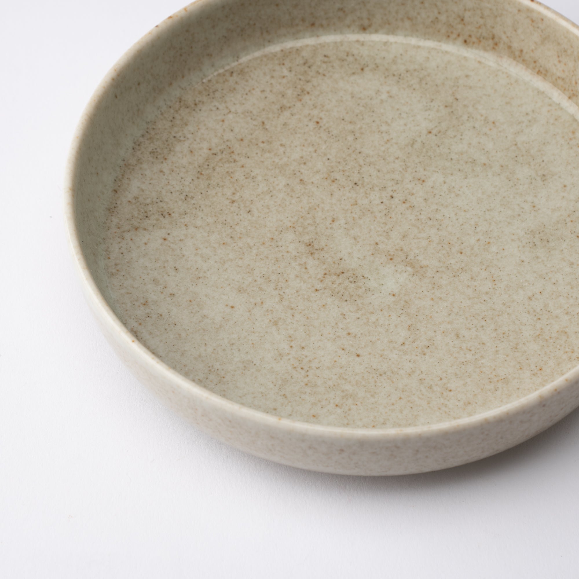 MERU Grains Spume Mino Ware Round Plate 6.5in - MUSUBI KILN - Quality Japanese Tableware and Gift