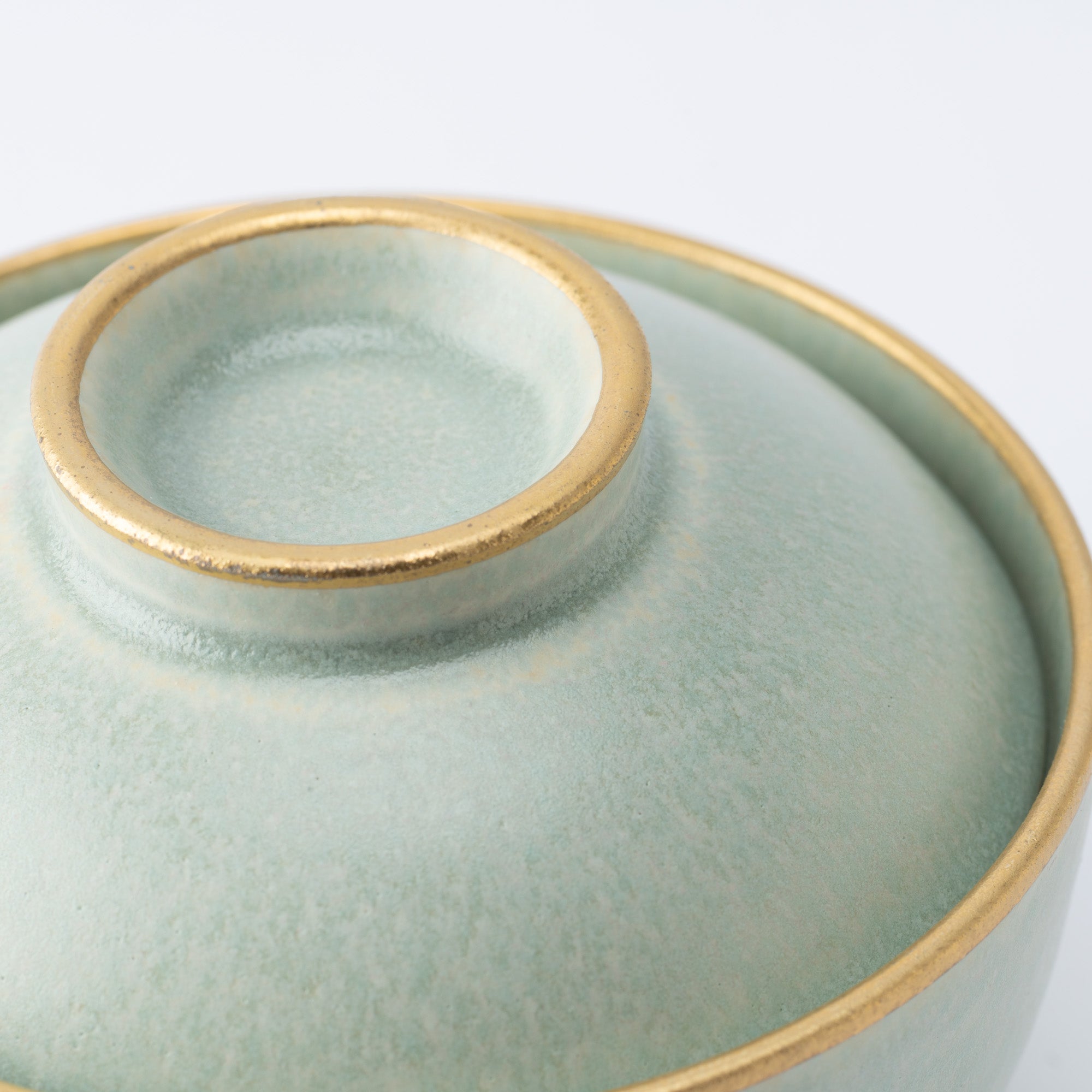 MERU Sui Gold Line Mino Ware Kobachi Bowl with lid - MUSUBI KILN - Quality Japanese Tableware and Gift