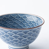 Midou Kiln Seigaiha Blue Wave Hasami Japanese Small Teacup - MUSUBI KILN - Quality Japanese Tableware and Gift