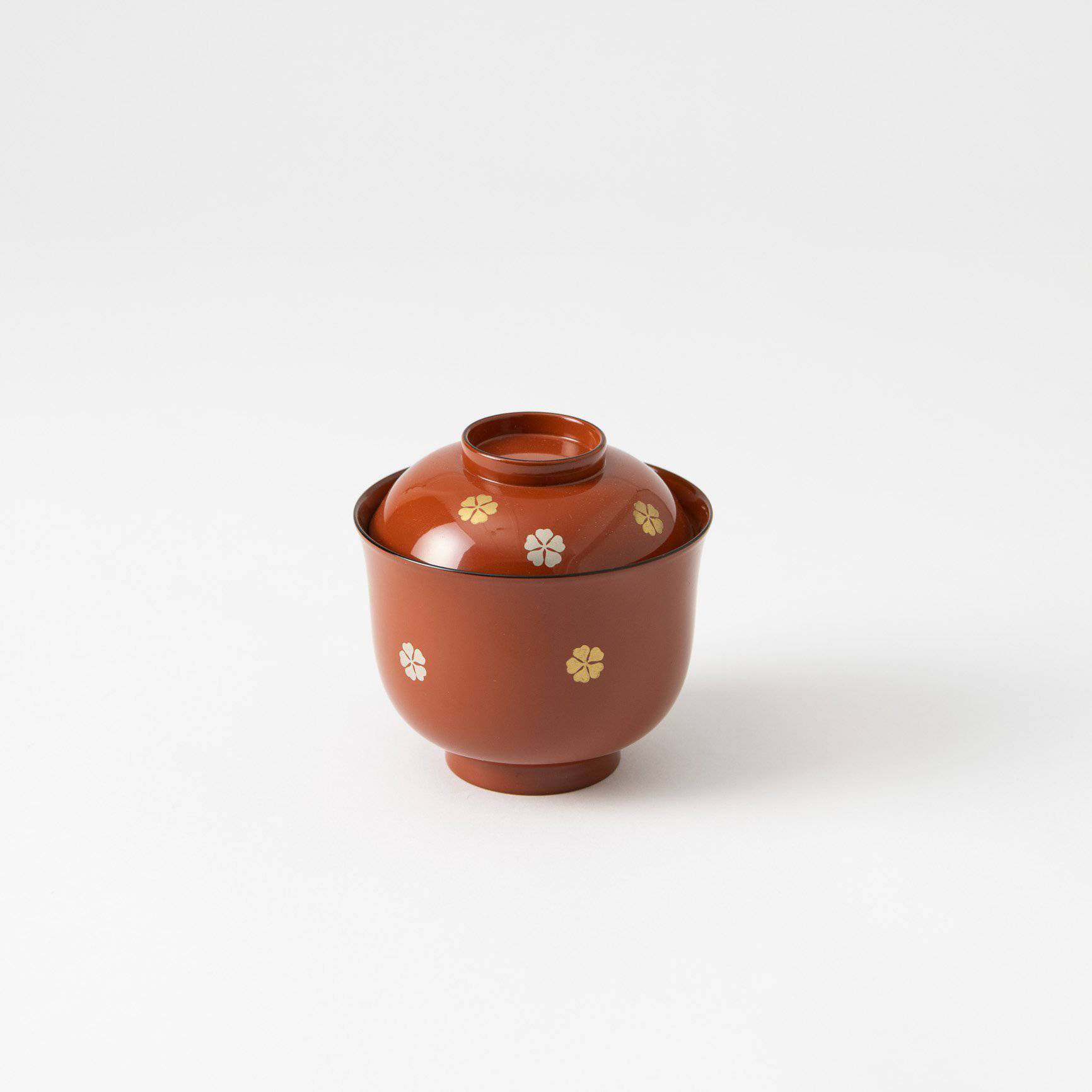 MINI SAKURA Yamanaka Lacquerware Miso Soup Bowl - MUSUBI KILN - Quality Japanese Tableware and Gift