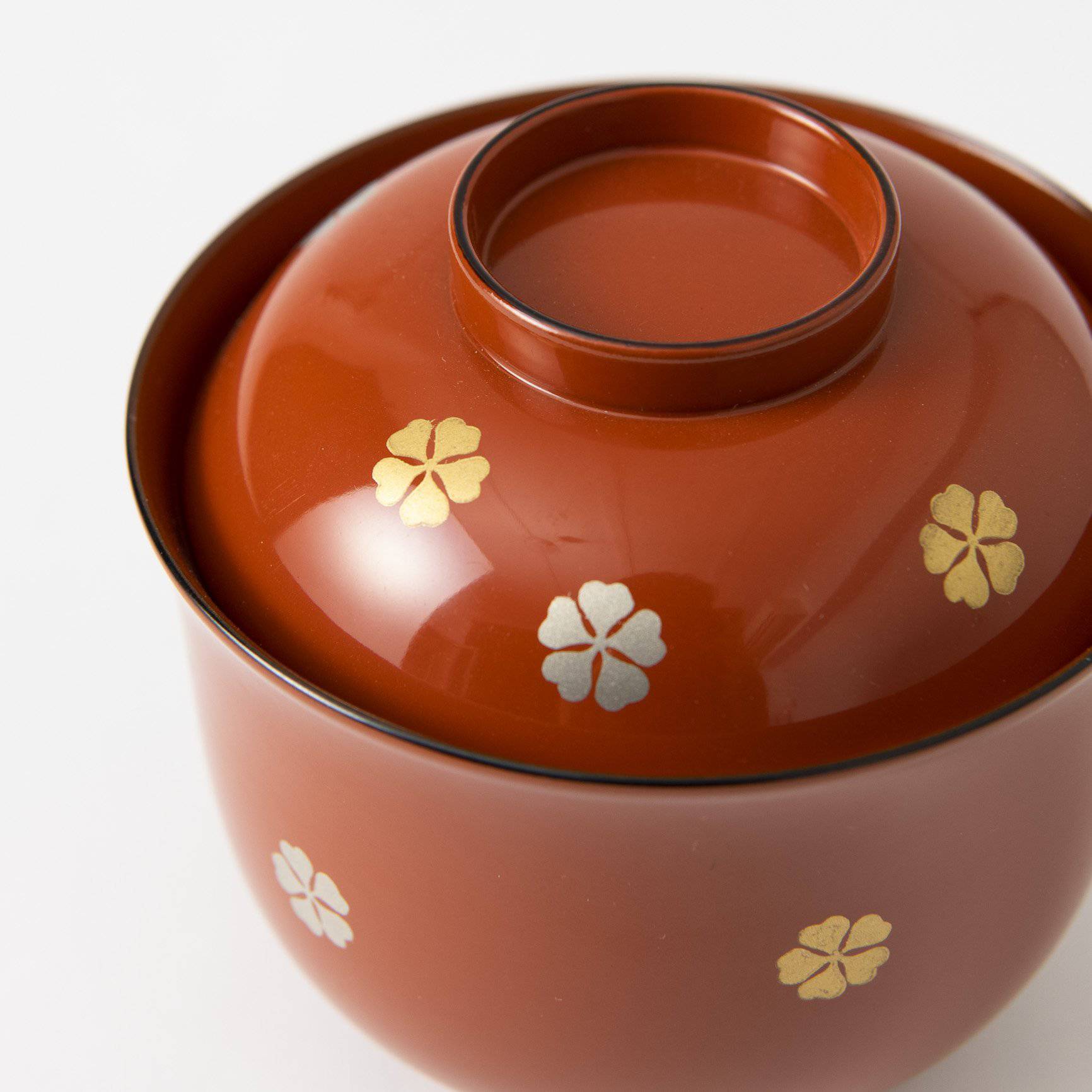 MINI SAKURA Yamanaka Lacquerware Miso Soup Bowl - MUSUBI KILN - Quality Japanese Tableware and Gift