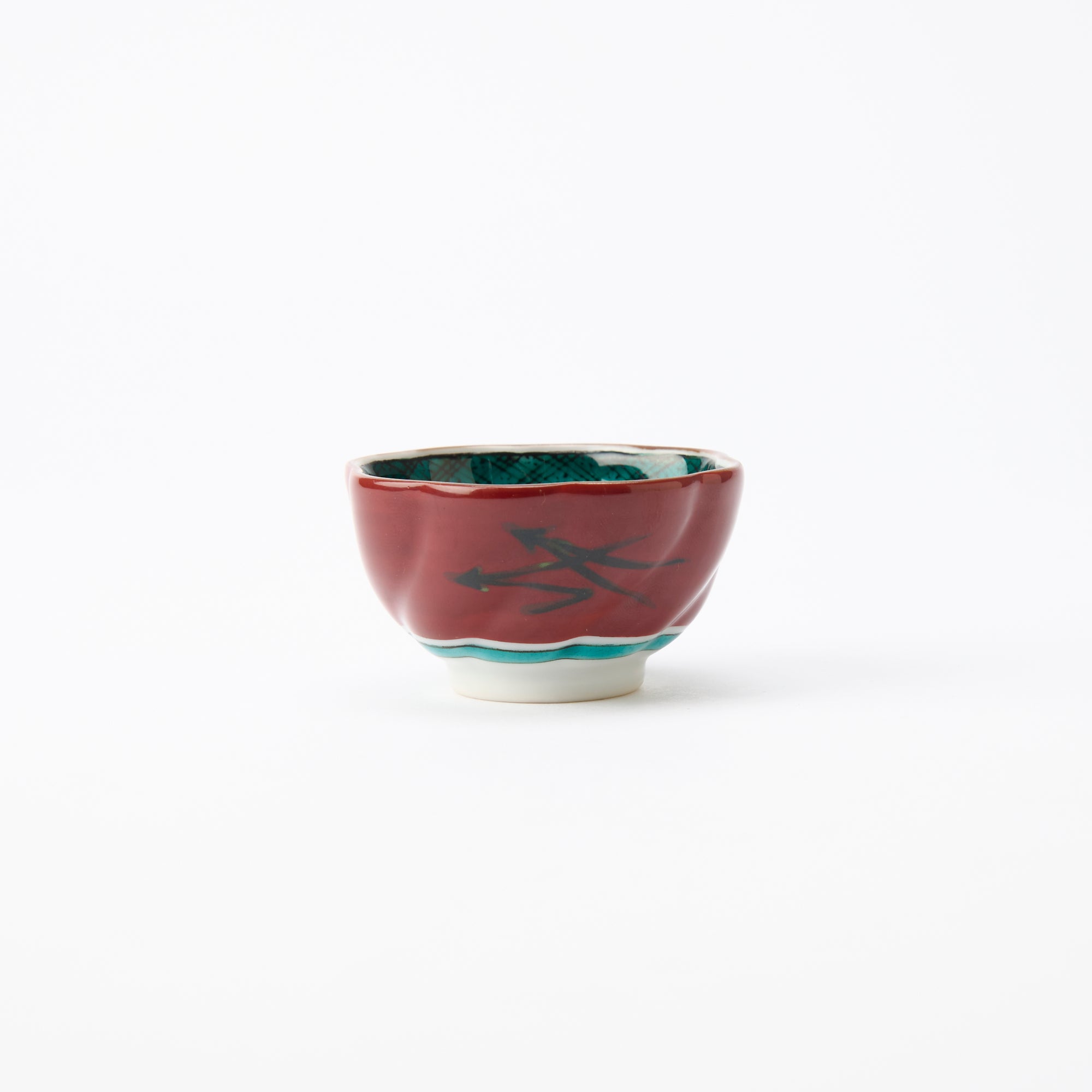 Mitsui Tamekichi Plum - Shaped Dragon Guinomi Sake Cup - MUSUBI KILN - Quality Japanese Tableware and Gift