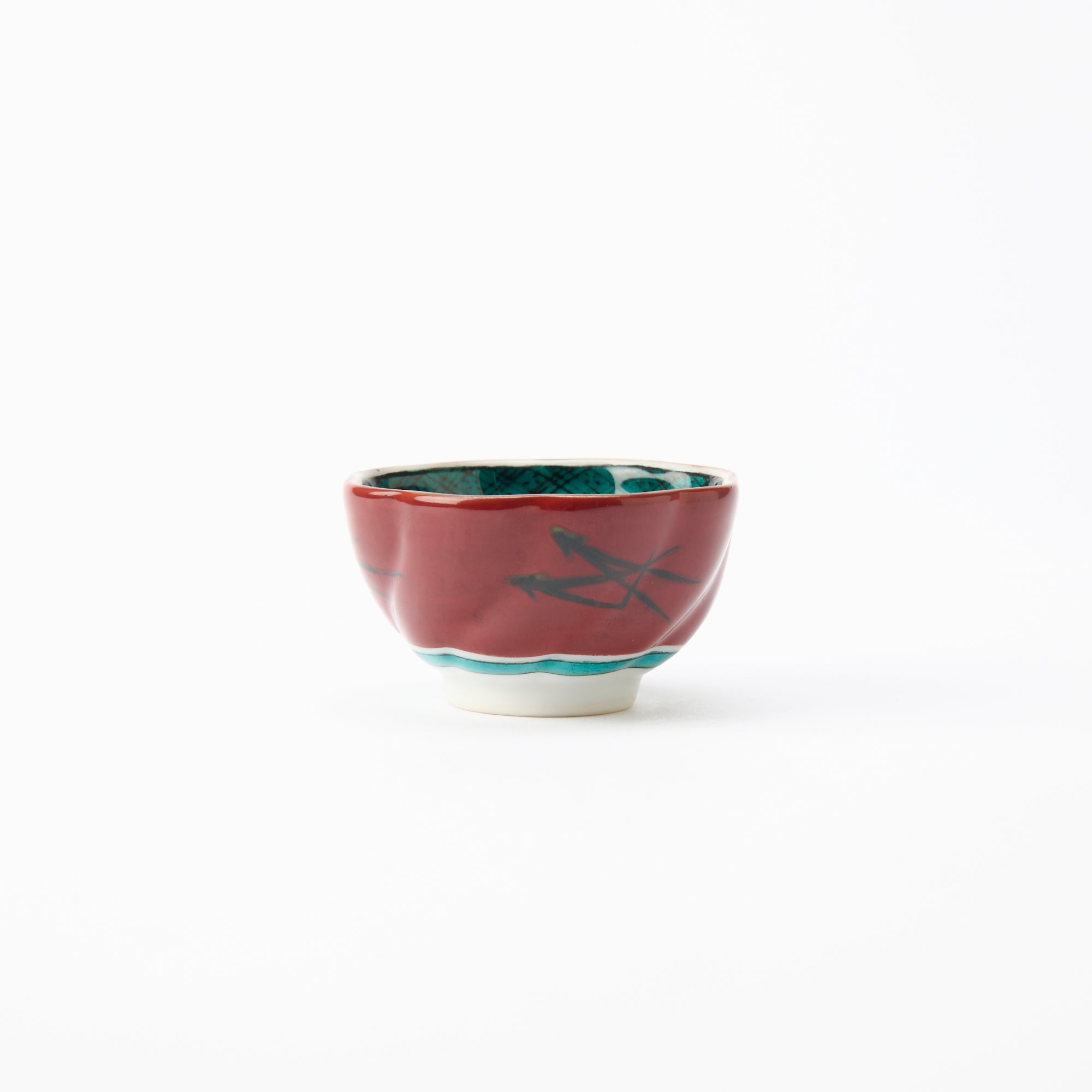 Mitsui Tamekichi Plum - Shaped Dragon Guinomi Sake Cup - MUSUBI KILN - Quality Japanese Tableware and Gift