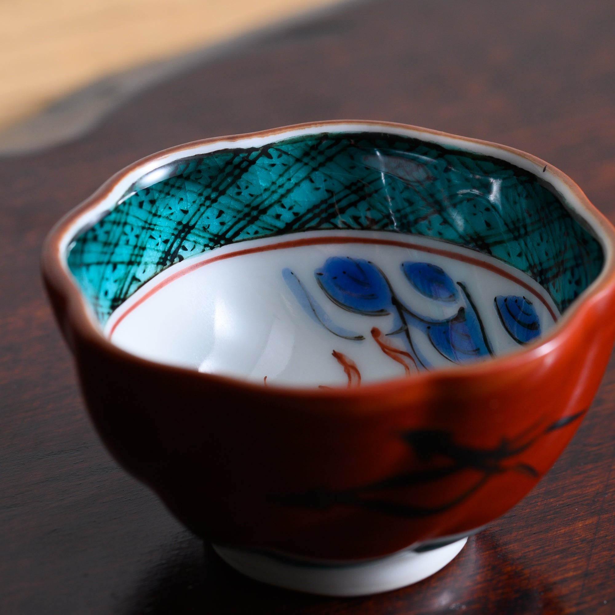 Mitsui Tamekichi Plum - Shaped Dragon Guinomi Sake Cup - MUSUBI KILN - Quality Japanese Tableware and Gift