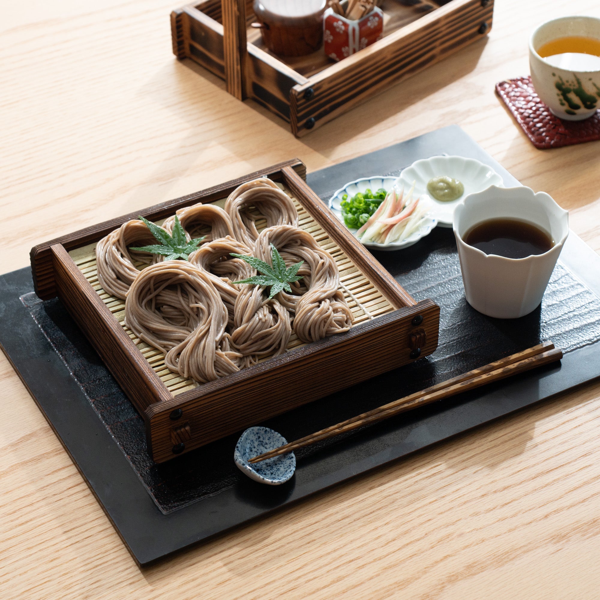 Miyabi Urushi Nezuko Kiso Woodwork Japanese Soba Tray - MUSUBI KILN - Quality Japanese Tableware and Gift