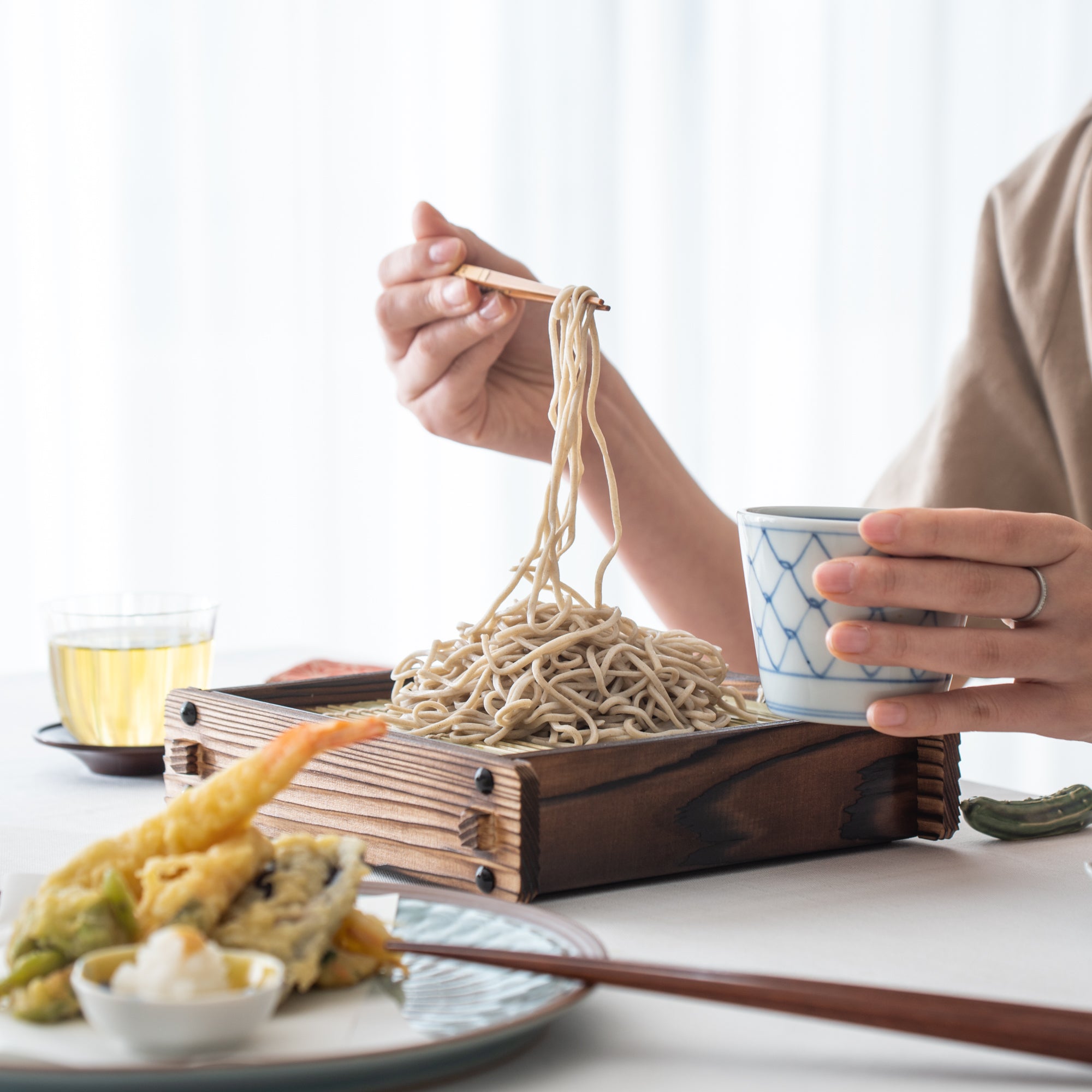 Miyabi Urushi Nezuko Kiso Woodwork Japanese Soba Tray - MUSUBI KILN - Quality Japanese Tableware and Gift