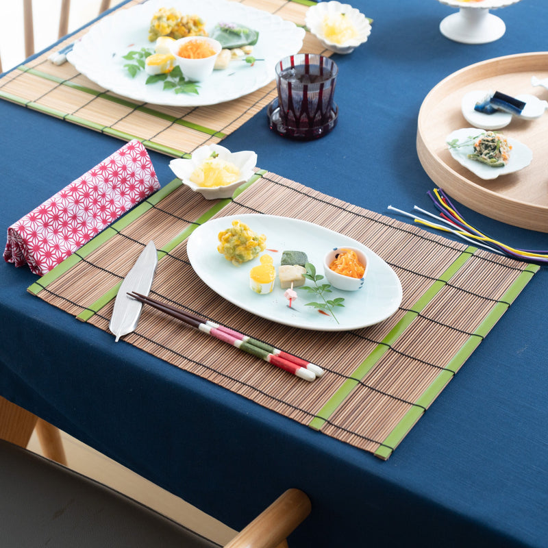 Miyabitake Reversible Japanese Bamboo Placemat - MUSUBI KILN - Quality Japanese Tableware and Gift