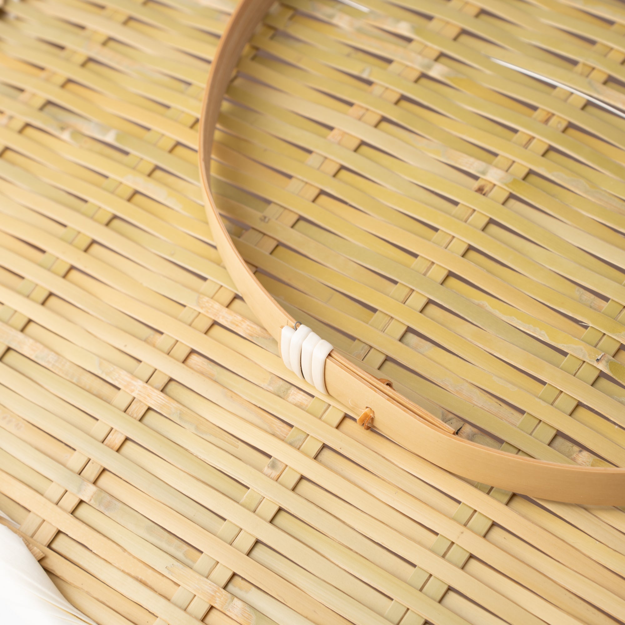 Miyabitake Round Japanese Bamboo Strainer with feet - MUSUBI KILN - Quality Japanese Tableware and Gift