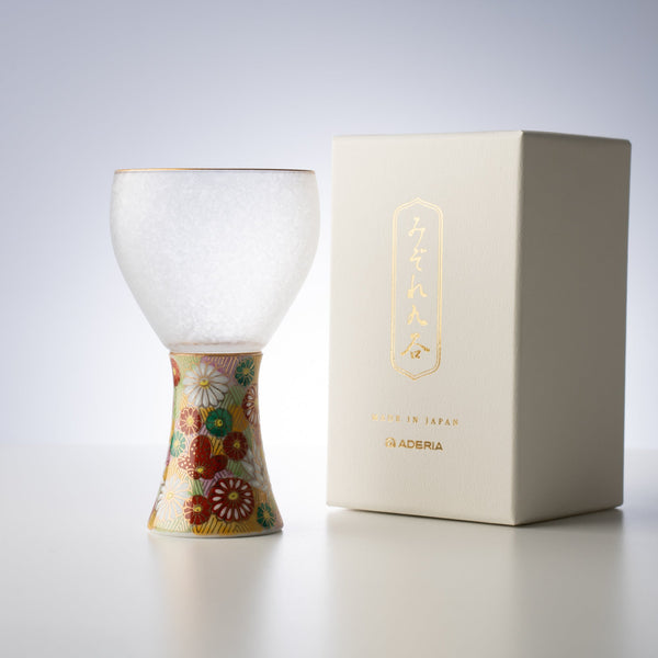 Mizore Hanazume Kutani Guinomi Sake Glass - MUSUBI KILN - Quality Japanese Tableware and Gift