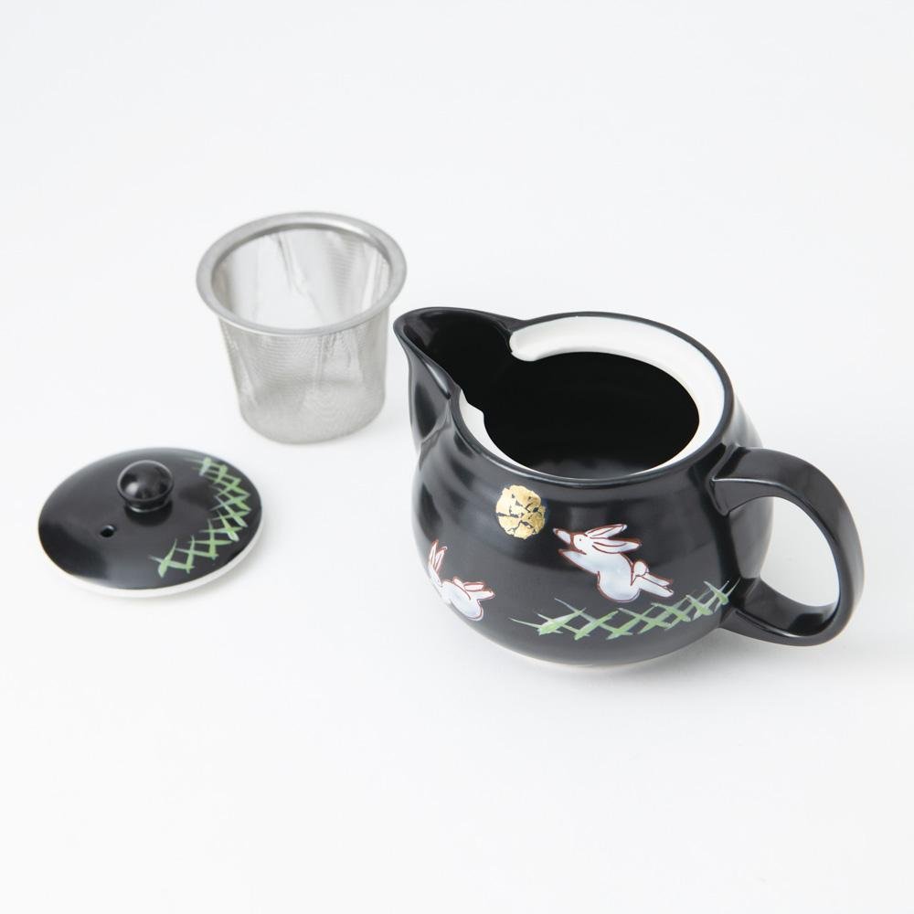 Moon Rabbit Kutani Japanese Teapot 12.2oz(360ml) - MUSUBI KILN - Quality Japanese Tableware and Gift