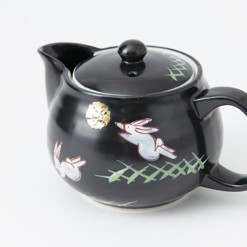 Moon Rabbit Kutani Japanese Teapot 12.2oz(360ml) - MUSUBI KILN - Quality Japanese Tableware and Gift